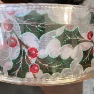 Christmas wired ribbon